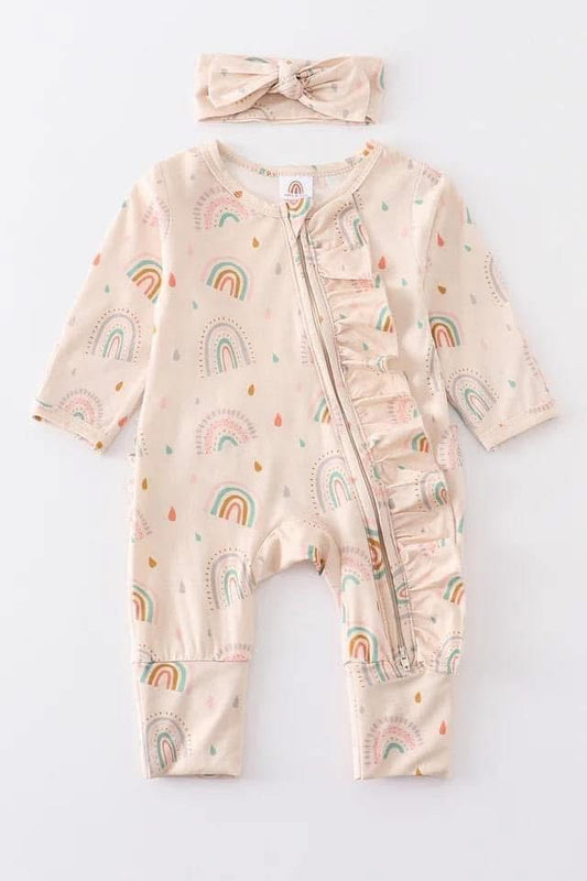 Pink Rainbow Romper