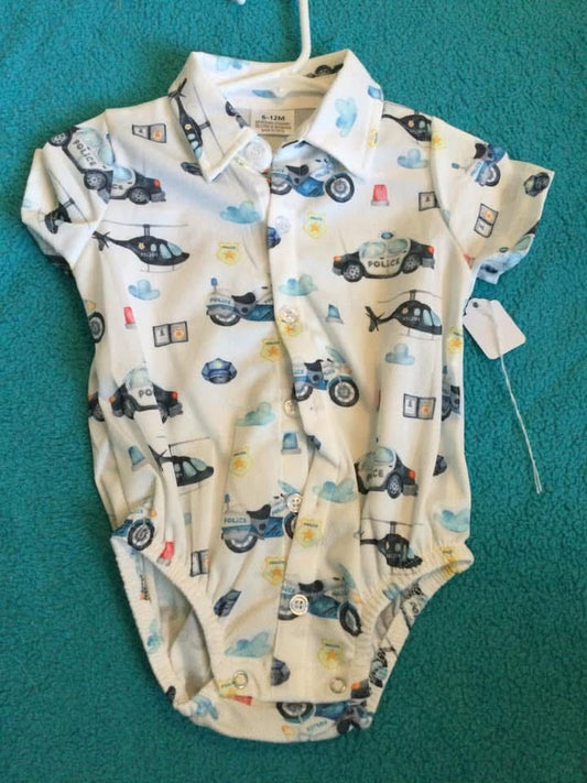 Police button onsie