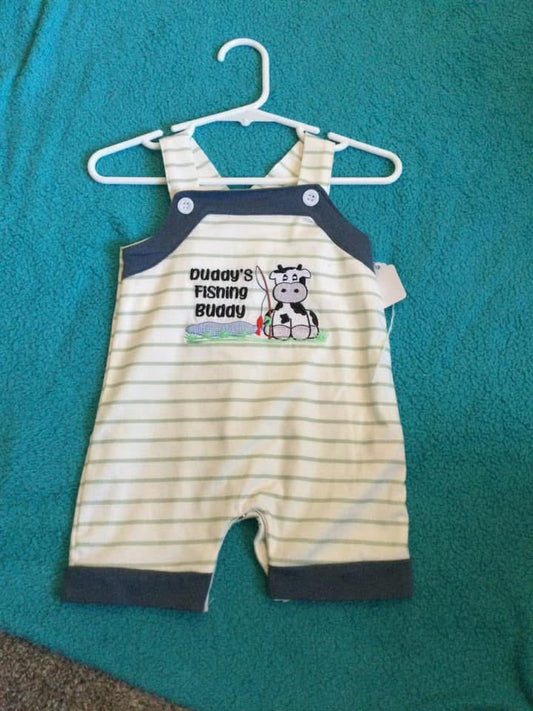 Cow fishing romper