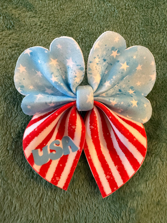 Light blue USA bow